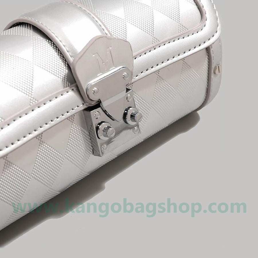 High Sense rhombus chain cylinder package new style hip armpit package casual shoulder slant cross pillow bag