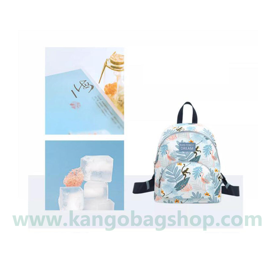 Printed woman portable travel bag fashion nylon backpack woman