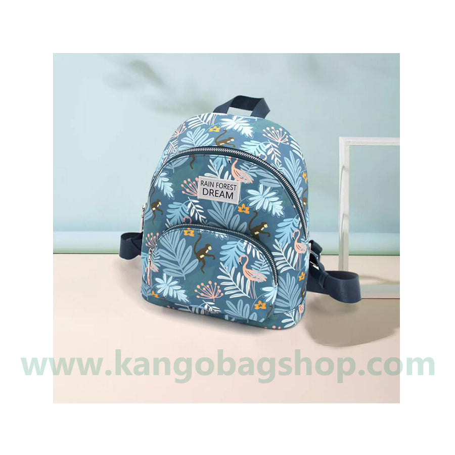 Printed woman portable travel bag fashion nylon backpack woman