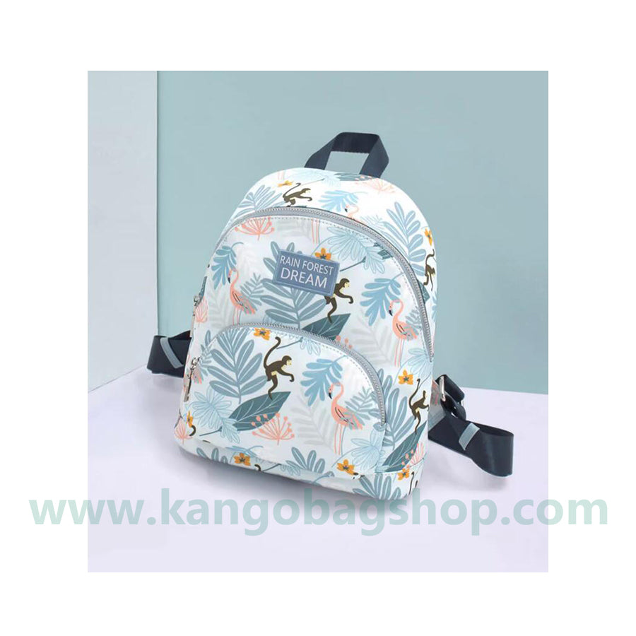 Printed woman portable travel bag fashion nylon backpack woman