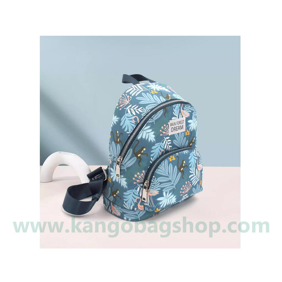 Printed woman portable travel bag fashion nylon backpack woman