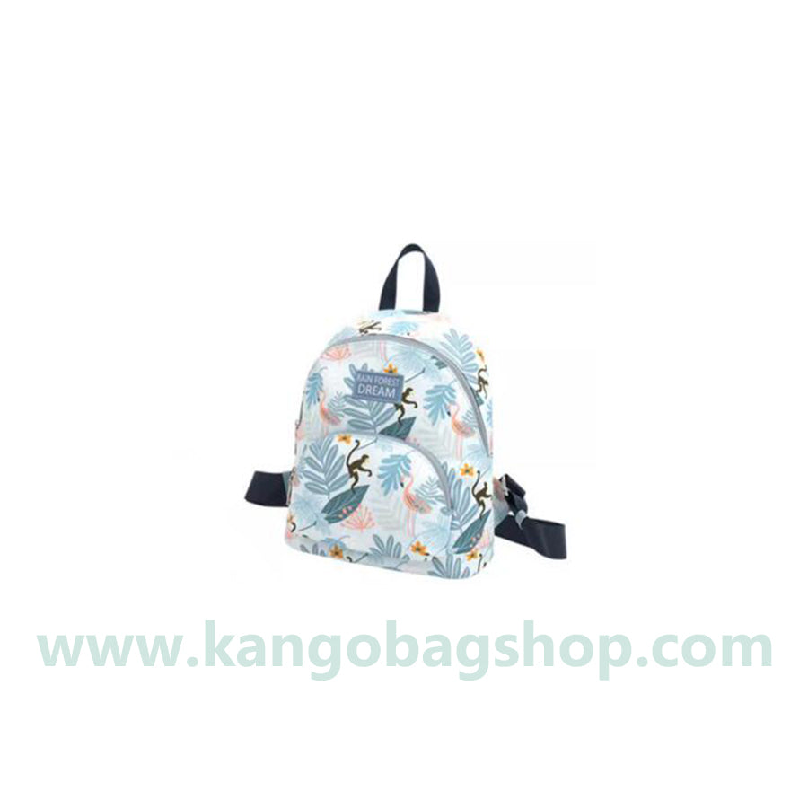 Printed woman portable travel bag fashion nylon backpack woman