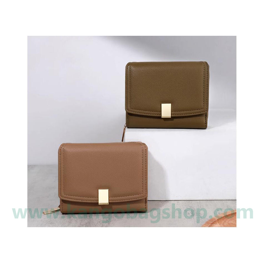 Purse Women Korean version of the design of simple niche pure color new card bag change purs