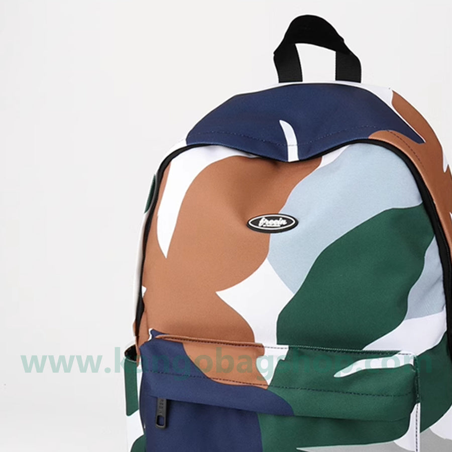 Original collage color printing backpack large-capacity leisure schoolbag for boys and girls large-capacity backpack